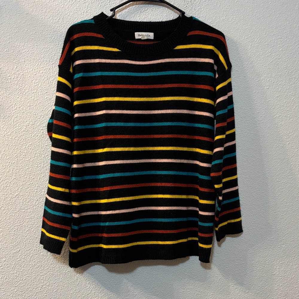 Hailey & Co Colorful Striped Sweater